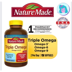 Viên uống Triple Omega 369 Nature Made 150 viên của Mỹ (Cam kết hàng chính hãng USA)