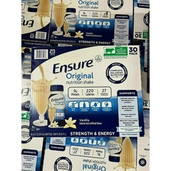 Sữa Ensure nước hương Vani Ensure Original Vanilla 237ml Thùng 30 chai