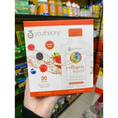 [Chính Hãng] Collagen Nước Youtheory Collagen Liquid Berry Flavor Hộp 30 gói x 30ml - Mỹ