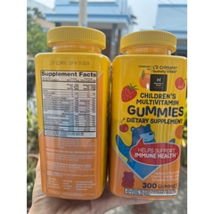Kẹo Dẻo Gummy Vites Daily Multivitamin - KẸO GUM GẤU TĂNG SỨC ĐỀ KHÁNG L'IL CRITTERS MỸ 300 VIÊN
