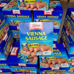 Thùng 18 lon Xúc Xích Libby Vienna Sausage Của Mỹ 130g/lon