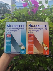 Kẹo cai thuốc Nicorette Gum Fruit Chill 4mg 100 viên