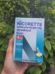 Kẹo cai thuốc Nicorette Gum Fruit Chill 4mg 100 viên
