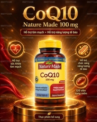 Nature Made CoQ10 100mg – Giải Pháp Vàng Cho Trái Tim Khỏe Mạnh (Hộp 120 Viên)