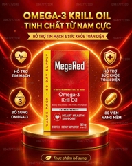 MegaRed Omega-3 Krill Oil – Giải Pháp Sức Khỏe Toàn Diện Từ Đại Dương (Nhập Mỹ Chính Hãng)
