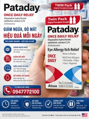 Thuốc Nhỏ Mắt Trị Ngứa Do Dị Ứng Pataday Once Daily Relief – Hiệu Quả Suốt 24 Giờ (Twin Pack)