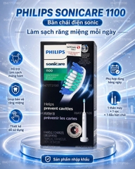 Bàn Chải Điện Philips Sonicare 1100 – Giải Pháp Làm Sạch Hiệu Quả & Dịu Nhẹ Cho Người Mới Bắt Đầu (Hàng Mỹ)