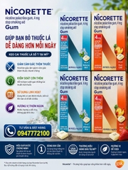 Kẹo Nhai Cai Thuốc Lá Nicorette Gum 4mg – Giải Pháp Từ Bỏ Thuốc Lá Hiệu Quả Từ Mỹ