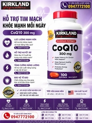 Kirkland Signature CoQ10 300mg – Giải Pháp Năng Lượng Tối Ưu Cho Trái Tim Khỏe Mạnh (100 Viên)