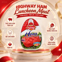 Thịt Hộp Highway Ham Luncheon Meat – Hương Vị Thịt Ham Cao Cấp Từ Mỹ (Hộp 454g)