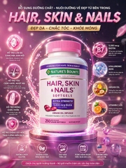 Viên Uống Đẹp Da, Tóc & Móng Nature's Bounty Extra Strength – Công Thức Argan Oil & Hyaluronic Acid (250 Viên)