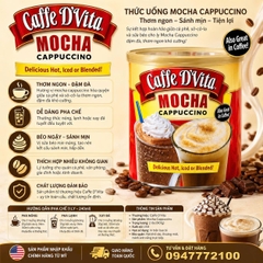 Bột Pha Caffe D'Vita Mocha Cappuccino – Hương Vị Cà Phê Ý Đẳng Cấp Từ Mỹ (Hộp 1.36kg)