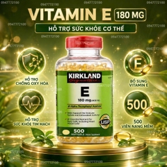 Vitamin E Kirkland Signature 400 IU - Bí Quyết Trẻ Hóa Làn Da & Tăng Cường Sức Khỏe (500 Viên)