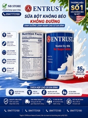 Sữa Bột Entrust Milk Nonfat Dry Milk - Dinh Dưỡng Vàng Không Đường Cho Người Tiểu Đường & Ăn Kiêng (400g)