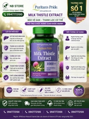 Bổ Gan Puritan's Pride Milk Thistle Extract 1000mg - Giải Pháp Thải Độc & Bảo Vệ Gan Toàn Diện (180 Viên)