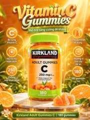 [CHÍNH HÃNG MỸ] Kẹo Dẻo Bổ Sung Vitamin C Kirkland Signature Adult Gummies C 250mg