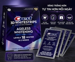 LEVEL 18-28 MIẾNG Crest 3D Whitestrips – Ageless Whitening (Hộp 14 treatments / 28 miếng)