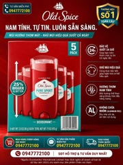 [CHÍNH HÃNG MỸ] Lăn Khử Mùi Old Spice Pure Sport High Endurance – Bộ 5 Cây Tiết Kiệm