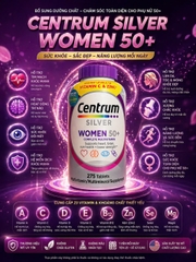 [CHÍNH HÃNG MỸ] Vitamin Tổng Hợp Cho Nữ Trên 50 Tuổi Centrum Silver Women 50+ – Hộp 275 Viên