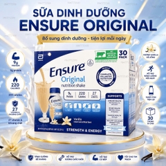 Sữa Ensure nước hương Vani Ensure Original Vanilla 237ml Thùng 30 chai