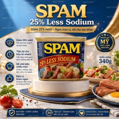 [CHÍNH HÃNG MỸ] Thịt Hộp SPAM 25% Less Sodium – Hộp 340g