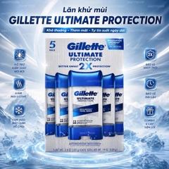 Bộ 5 Chai Lăn Khử Mùi Dạng Gel Gillette Ultimate Protection Cool Wave