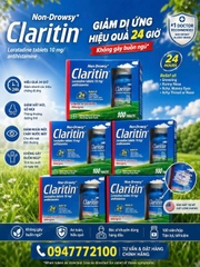 Thuốc Hỗ Trợ Dị Úng Claritin Non-Drowsy 24 Hour – Hộp 100 Viên