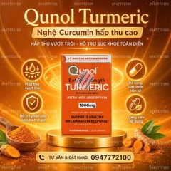 VIÊN TINH CHẤT NGHỆ TƯƠI 120 viên QUNOL EXTRA STRENGTH TURMERIC CURCUMIN COMPLEX 1000MG MỸ