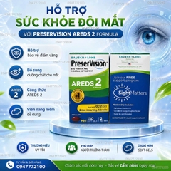 Viên Bổ Mắt Bausch + Lomb PreserVision AREDS 2 Formula – Hộp 130 Viên