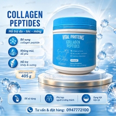 Collagen bột thủy phân vital proteins collagen peptides 405g mỹ