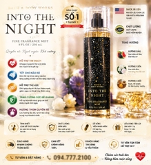Chính hãng Mỹ Xịt thơm toàn thân Bodymist Bath & Body Works mùi Into The Night Hương Nước Hoa Cao Cấp Mỹ 236ml