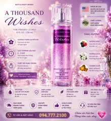 Chính hãng Mỹ Body mist A Thousand Wishes xịt thơm toàn thân của Mỹ 236ml
