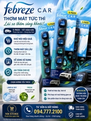 Vĩ nước hoa xe hơi Febreze Car 5 Packs gồm 5 hộp mỗi hộp 2ml của Mỹ