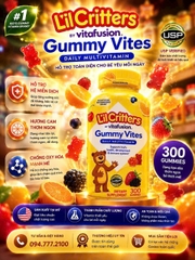 KẸO DẺO BỔ SUNG VITAMIN TOÀN DIỆN CHO BÉ L'IL CRITTERS GUMMY VITES DAILY MULTIVITAMIN HỘP ĐẠI 300 VIÊN CỦA MỸ
