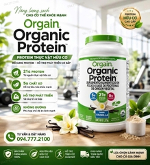 Bột Protein Thực Vật Orgain Organic - Vị Vani Hũ 1,242kg  THƯƠNG HIỆU CỦA MỸ