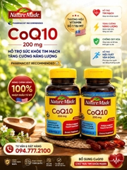Viên uống bổ tim mạch CoQ10 Nature Made HÀNG MỸ