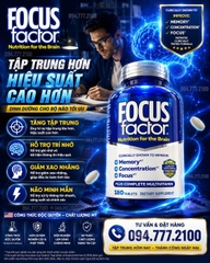 VIÊN UỐNG BỔ NÃO, TĂNG CƯỜNG TRÍ NHỚ FOCUS FACTOR NUTRITION FOR THE BRAIN HŨ 180 VIÊN CỦA MỸ