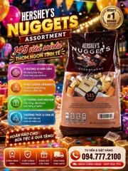 KẸO SOCOLA TỔNG HỢP HERSHEY'S NUGGETS ASSORTMENT TÚI ĐẠI KHỦNG 145 VIÊN CỦA MỸ