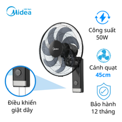 Quạt treo tường 7 cánh Midea FS40-23M 50W