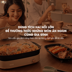 Nổi Lẩu Nướng Đa Năng 2 Khay Bear SB-NL45K