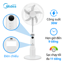 Quạt tích điện Midea MFS18ODOBPW 30W