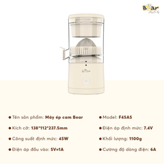Máy Vắt Cam Bear ZZJ-F45A5