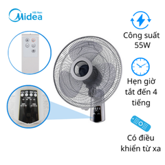 Quạt treo tường 3 cánh Midea FS40-7JR 55W (có điều khiển)