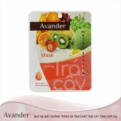 Mặt nạ giấy dưỡng trắng da Trái cây tổng hợp Avander 25g