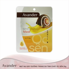 Mặt nạ giấy dưỡng trắng da Ốc sên Avander 25g