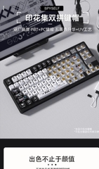 [Keycap Đẹp] Bộ Keycap bàn phím Gun trong suốt Trắng Đen | CHERRY | Gun Trong Suốt Trắng Đen