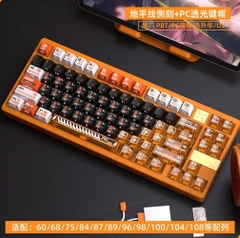 [Keycap Đẹp] Bộ Keycap bàn phím Cam trong suốt | CHERRY | Orange