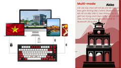 Bàn phím cơ AKKO 5075B Plus Black World Tour Viet Nam (RGB / Hotswap / Akko V3 Piano Pro)