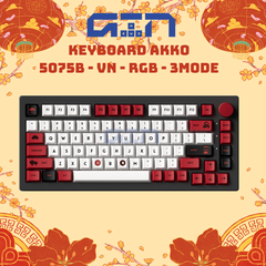 Bàn phím cơ AKKO 5075B Plus Black World Tour Viet Nam (RGB / Hotswap / Akko V3 Piano Pro)