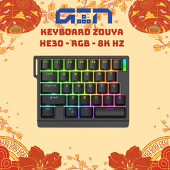 [HÀNG SẴN] Bàn Phím Cơ Gaming Rút Gọn Một Tay Rapid Trigger Zouya HE30 | 8K Hz | Chuyên game
